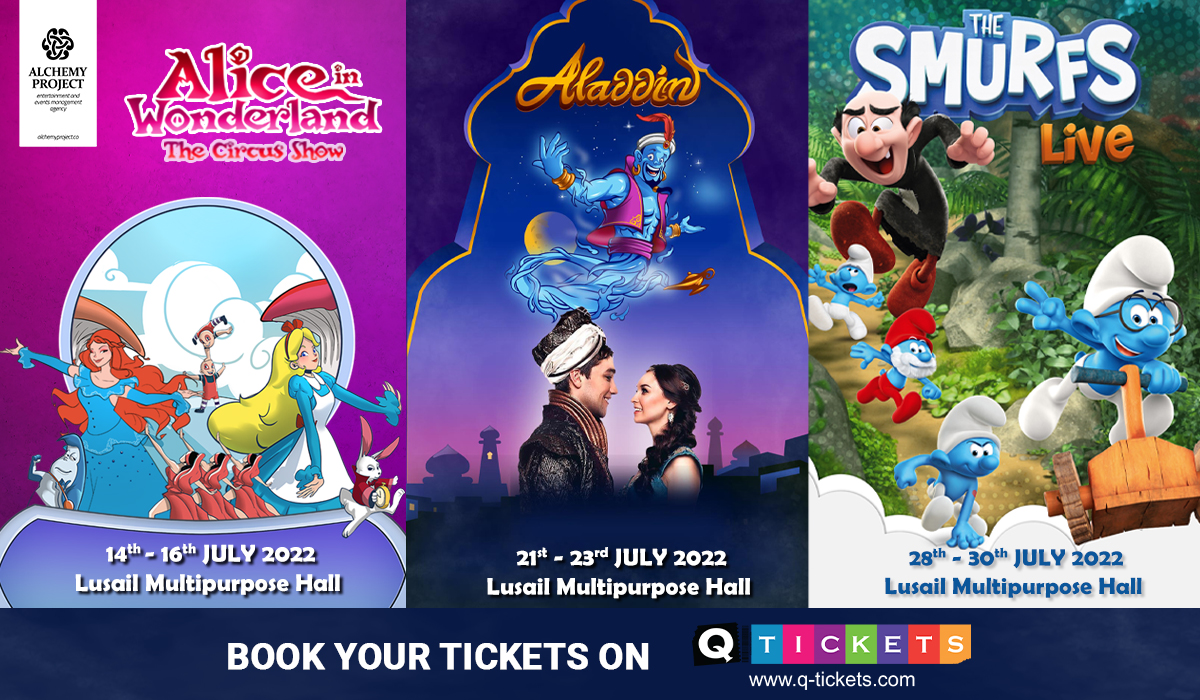 Alice in Wonderland, Aladdin & the Smurfs descend on Doha this July